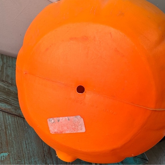 Vintage Halloween Large Pumpkin Blow Mold 21” Jack o' Lantern - Picture 7 of 10